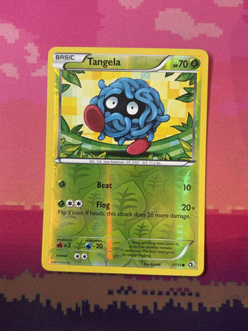 Pokemon Card Tangela Legendary Treasures Reverse Holo 1/113 Near Mint