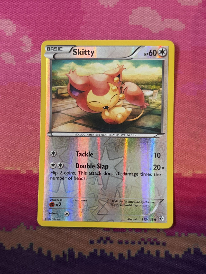 Pokemon Card Skitty Boundaries Crossed Reverse Holo 113/149 Near Mint