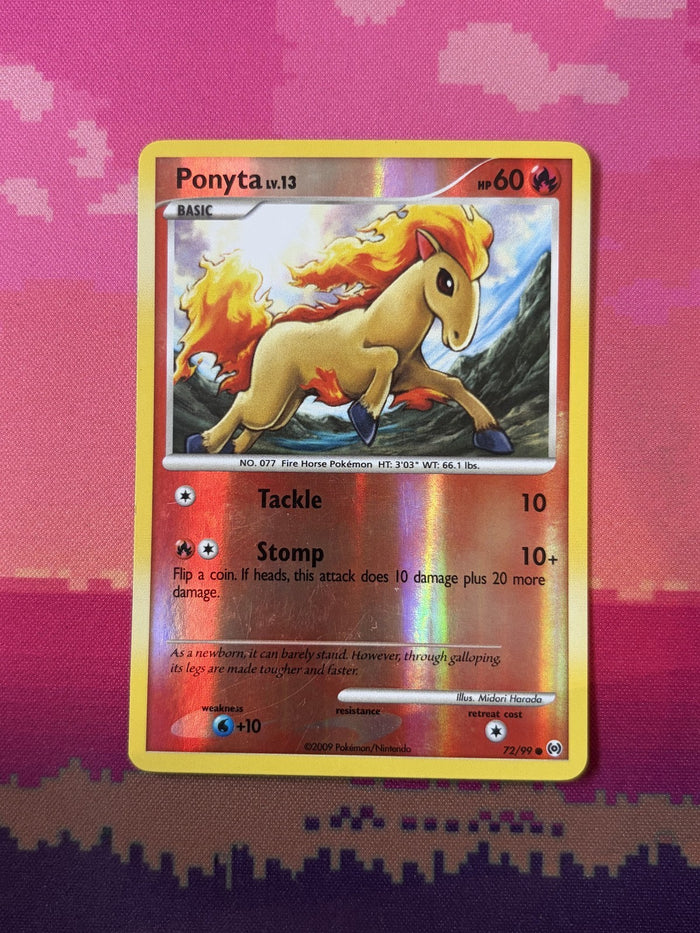 Pokemon Card Ponyta Arceus Reverse Holo 72/99 Near Mint