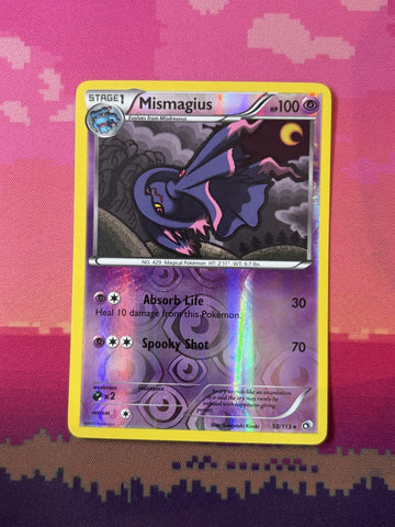 Pokemon Card Mismagius Legendary Treasures Reverse Holo 58/113 Near Mint