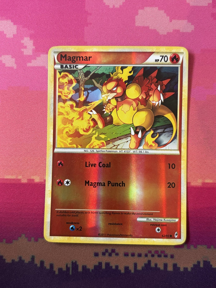 Pokemon Card Magmar Call of Legends Reverse Holo 62/95 Near Mint