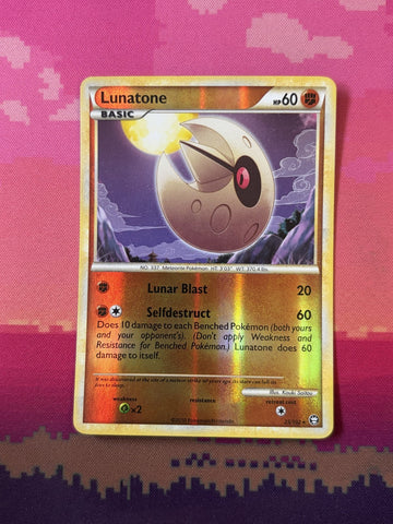 Pokemon Card Lunatone Triumphant Reverse Holo 25/102 Near Mint