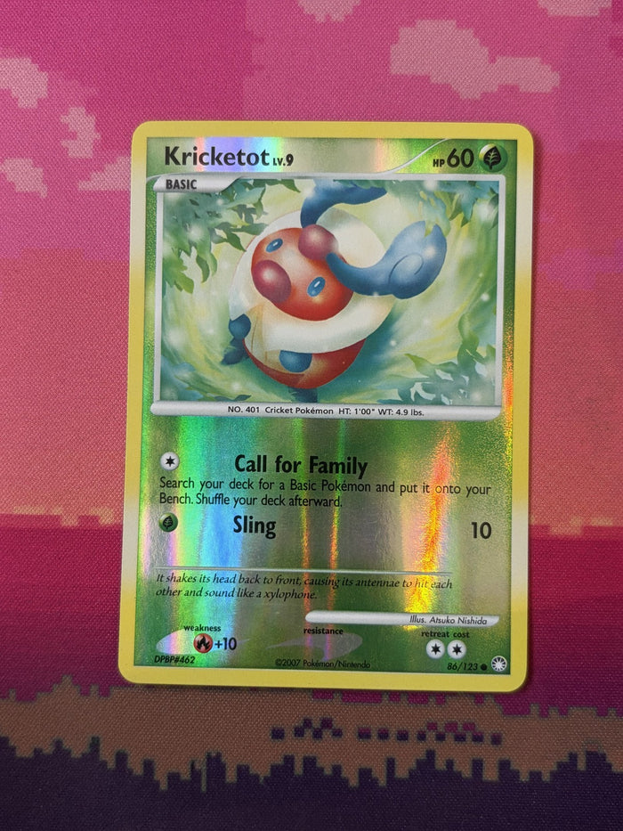 Pokemon Card Kricketot LV.9 Mysterious Treasures Reverse Holo 86/123 Near Mint