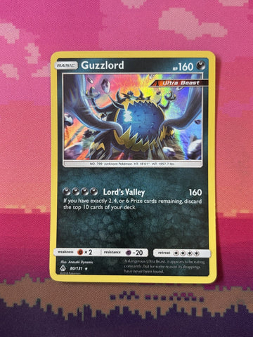 Pokemon Card Guzzlord Forbidden Light Reverse Holo 80/131 Near Mint