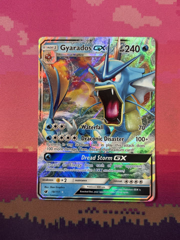 Pokemon Card Gyarados GX Crimson Invasion Ultra Rare 18/111 Near Mint