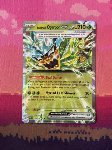 Pokemon Card Teal Mask Ogerpon ex Twilight Masquerade Double Rare 025/167 NM