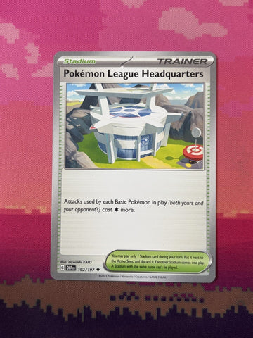 Pokemon Card Pokemon League Headquarters Obsidian Flames Uncommon 192/197 NM