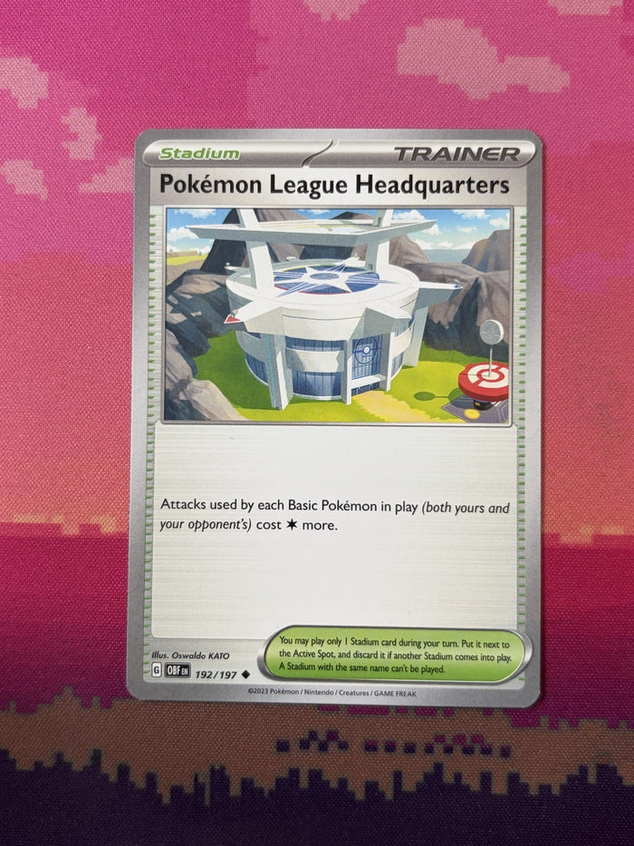 Pokemon Card Pokemon League Headquarters Obsidian Flames Uncommon 192/197 NM