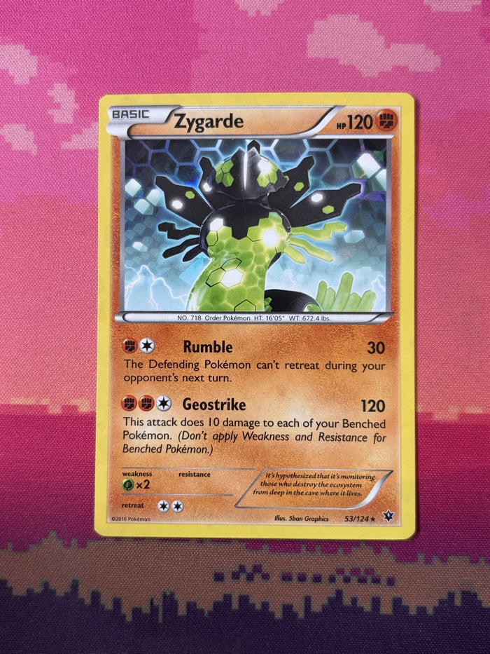 Pokemon Card Zygarde Fates Collide Cracked Ice Holo Rare 53/124 Near Mint