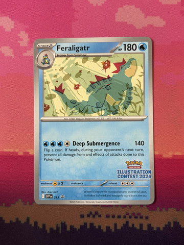 Pokemon Card Feraligatr SVP Illustrator Contest Black Star Promos  213 NM