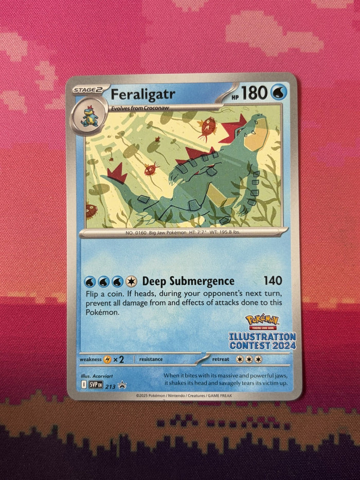 Pokemon Card Feraligatr SVP Illustrator Contest Black Star Promos  213 NM