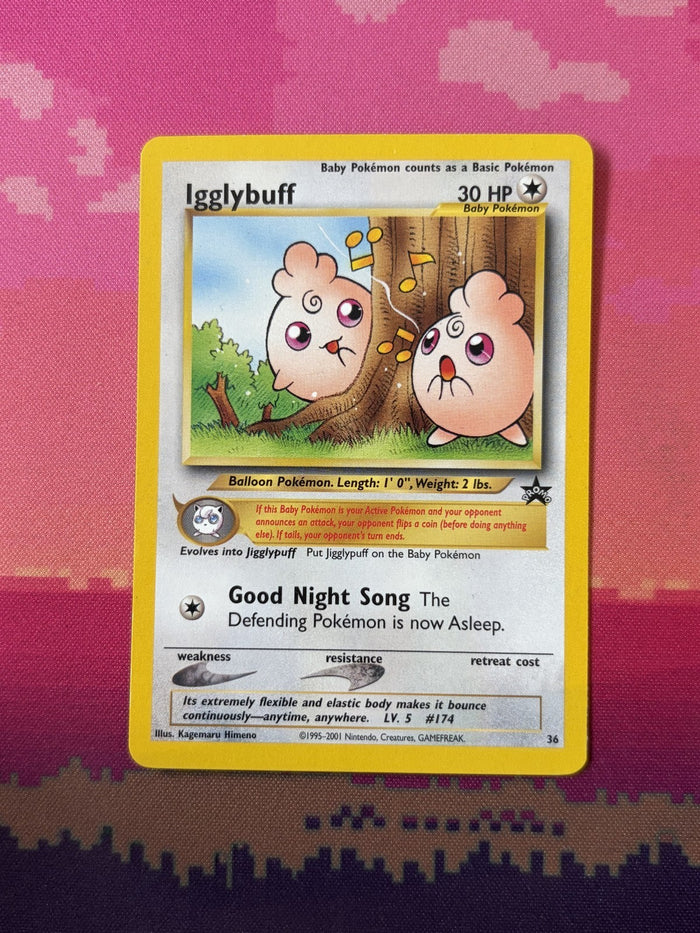 Pokemon Card Igglybuff Wizards Black Star Promo 36 Near Mint