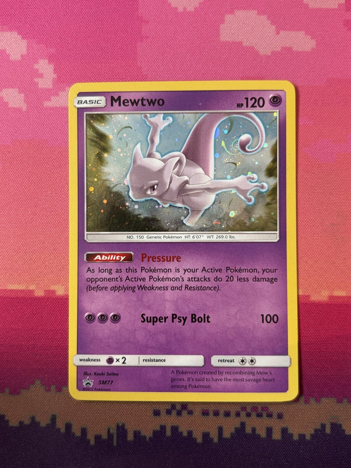 Pokemon Card Mewtwo SM Black Star Promos Holo Rare SM77 Near Mint