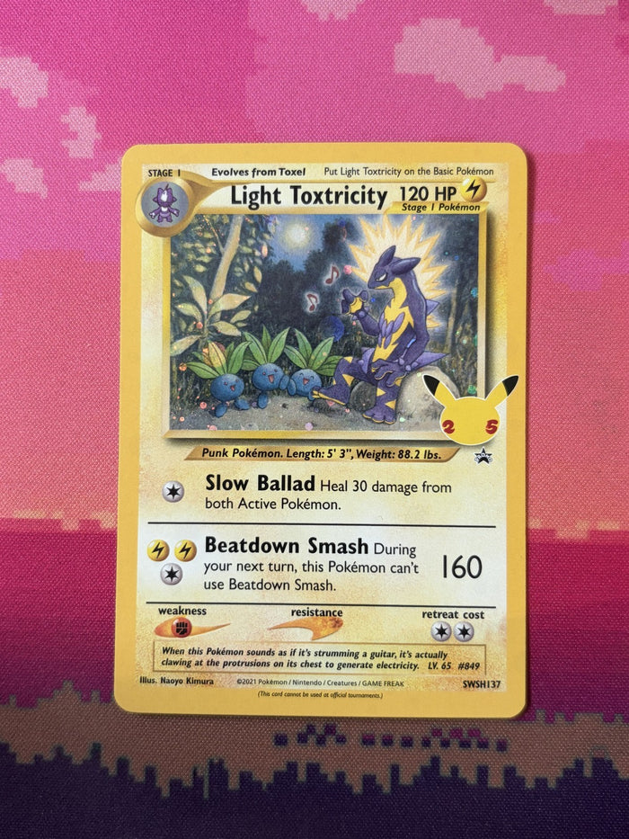 Pokemon Card Light Toxtricity SWSH Black Star Promos Holo Rare SWSH137 Near Mint