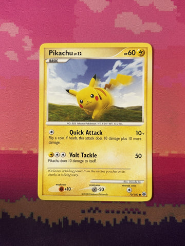 Pokemon Card Pikachu Stormfront Common 70/100 Near Mint