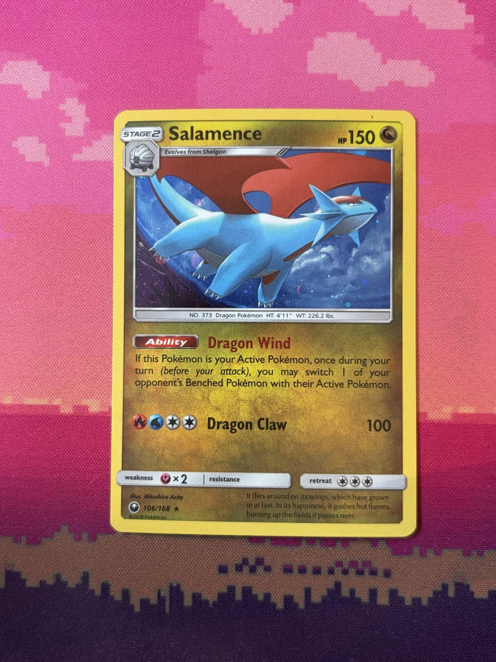 Pokemon Card Salamence Celestial Storm Cosmo Holo Rare 106/168 Near Mint