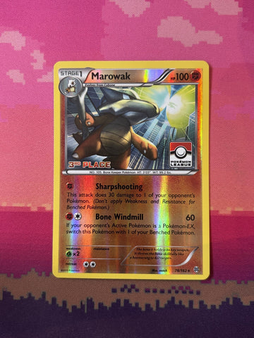 Pokemon Card Marowak 3rd Place Stamp BREAKthrough Reverse Holo Rare 78/162 NM