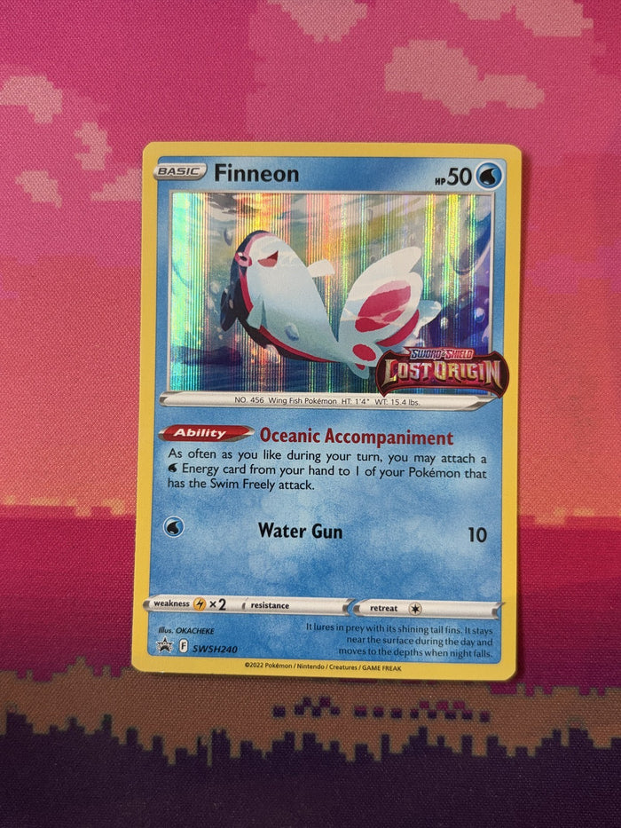 Pokemon Card Finneon SWSH STAMPED Black Star Promos Holo Rare SWSH240 Near Mint