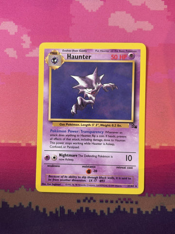 Pokemon Card Haunter Fossil Rare 21/62 Near Mint