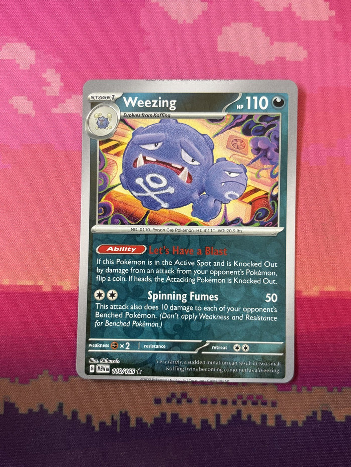 Pokemon Card Weezing Pokemon 151 Reverse Holo 110/165 Near Mint