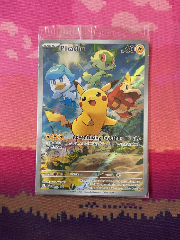Pokemon Card Pikachu SEALED Scarlet & Violet Promo Black Star Promo SVP027 NM