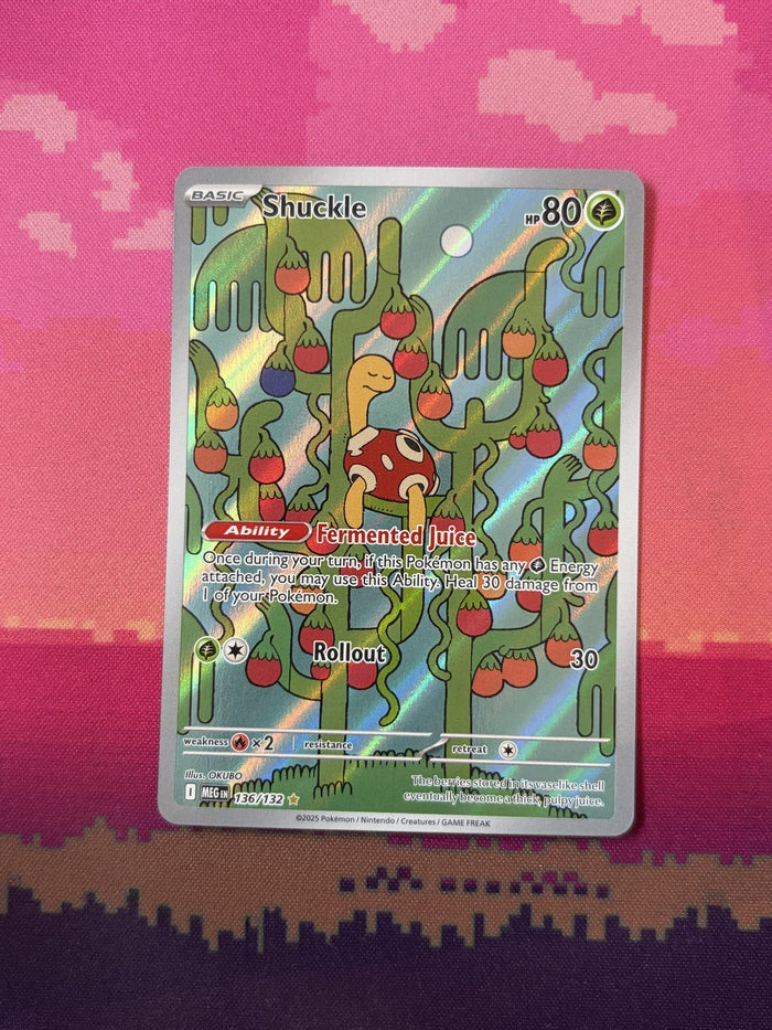 Pokemon Card Shuckle Mega Evolution Illustration Rare 136/132 Near Mint