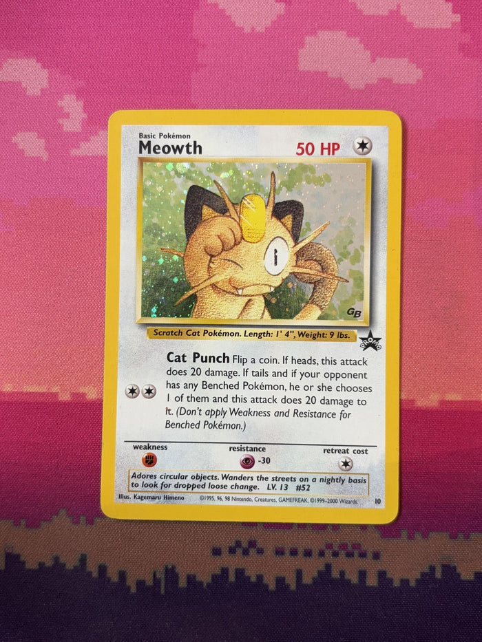 Pokemon Card Meowth Wizards Black Star Promo 10 Near Mint