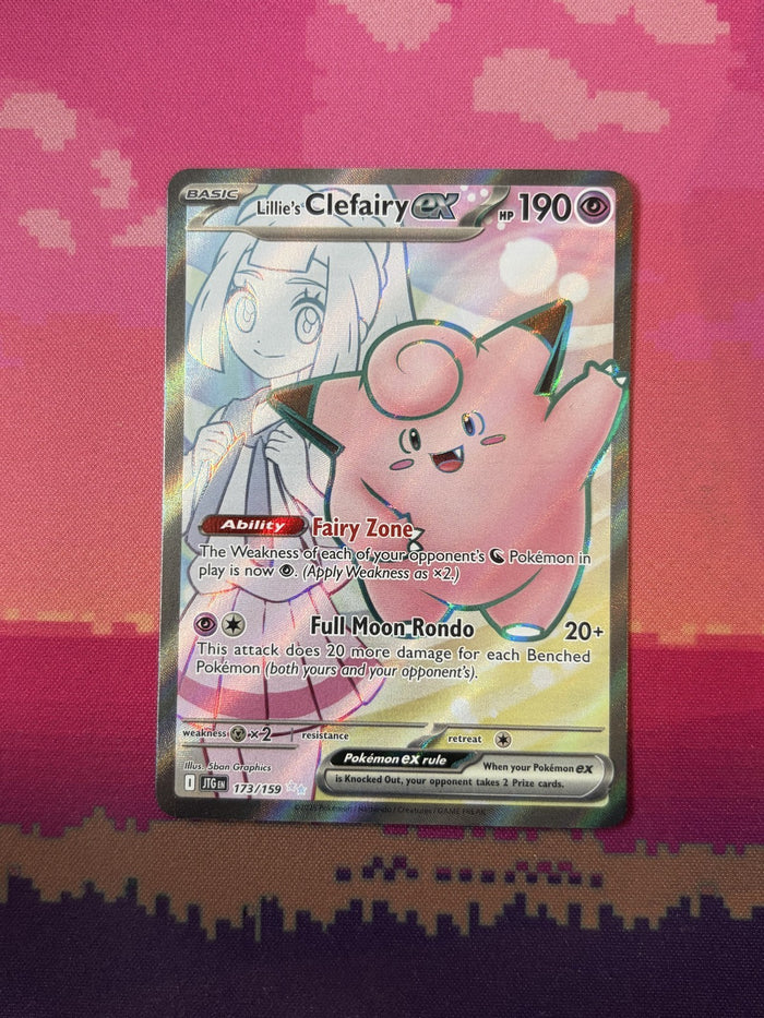 Pokemon Card Lillie's Clefairy ex Journey Together Ultra Rare 173/159 Near Mint