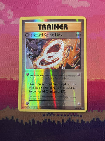 Pokemon Card Charizard Spirit Link Evolutions Reverse Holo 75/108 Near Mint