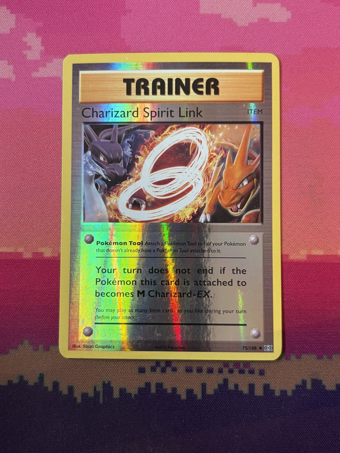 Pokemon Card Charizard Spirit Link Evolutions Reverse Holo 75/108 Near Mint