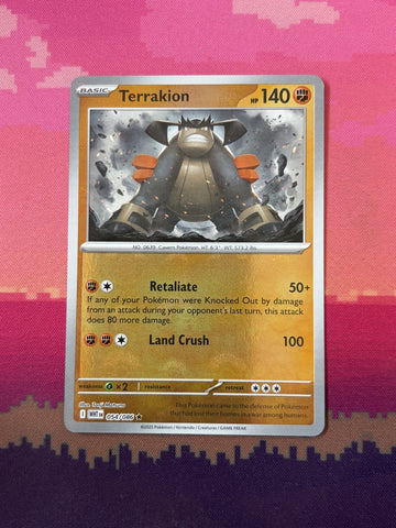 Pokemon Card Terrakion White Flare Pokeball Reverse Rare 054/086 Near Mint