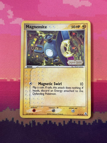 Pokemon Card Magnemite Legend Maker Reverse Holo 59/92 Near Mint