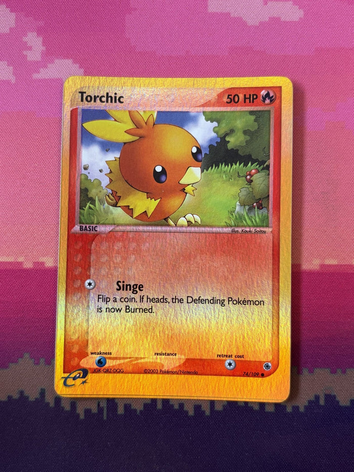 Pokemon Card Torchic Ruby & Sapphire Reverse Holo 74/109 Near Mint