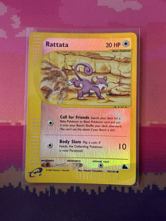 Pokemon Card Rattata Skyridge Reverse Holo 90/144 Near Mint