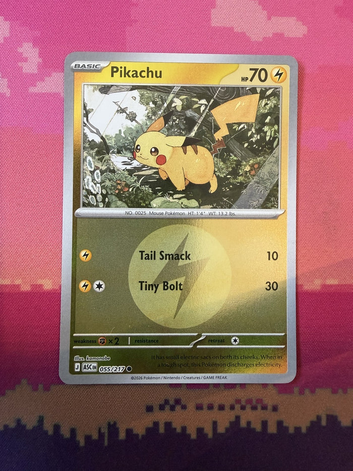Pokemon Card Pikachu Ascended Heroes Reverse Holo 055/217 Near Mint