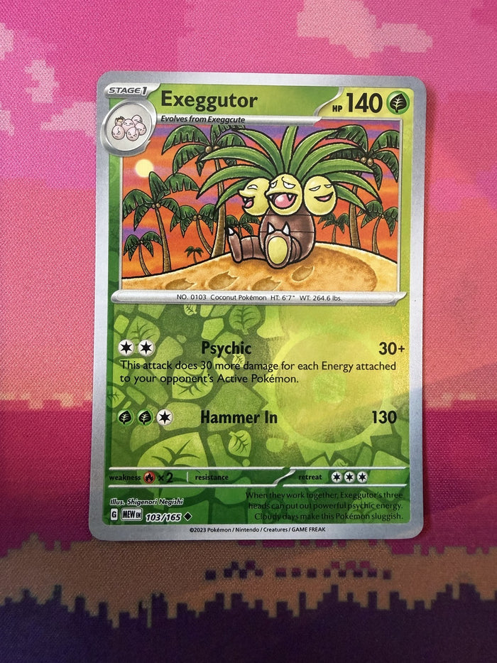 Pokemon Card Exeggutor Pokemon 151 Reverse Holo 103/165 Near Mint