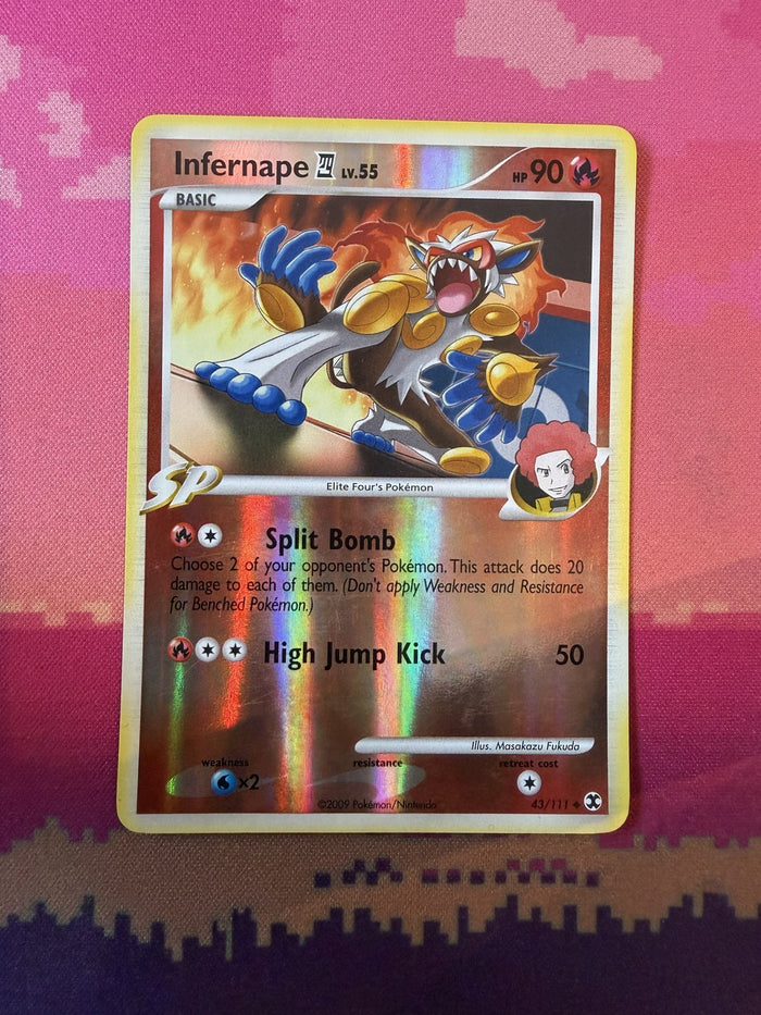 Pokemon Card Infernape E4 Rising Rivals Reverse Holo 43/111 Near Mint