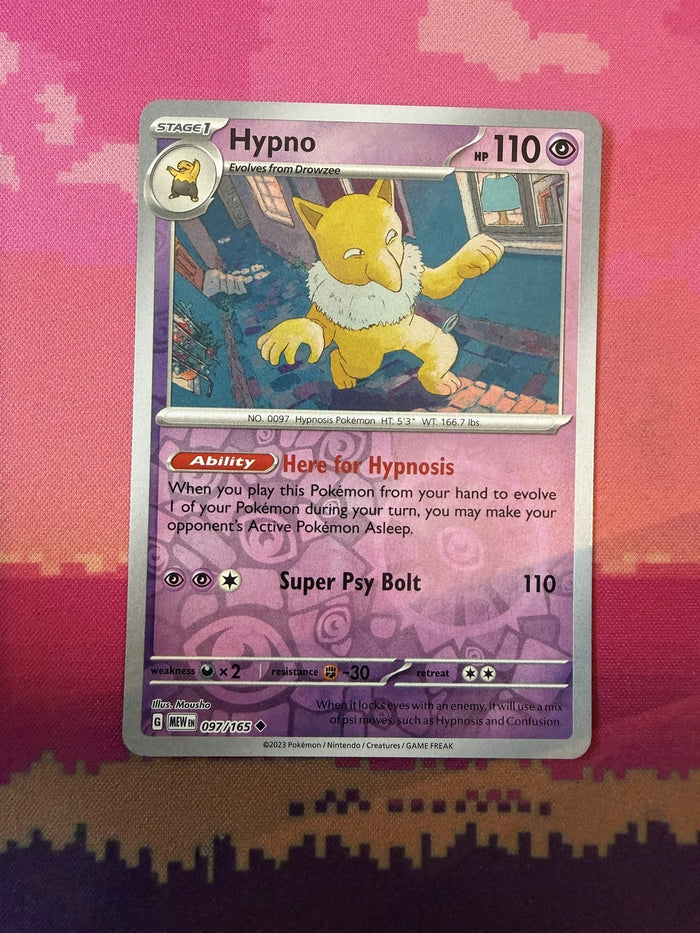Pokemon Card Hypno Pokemon 151 Reverse Holo 097/165 Near Mint