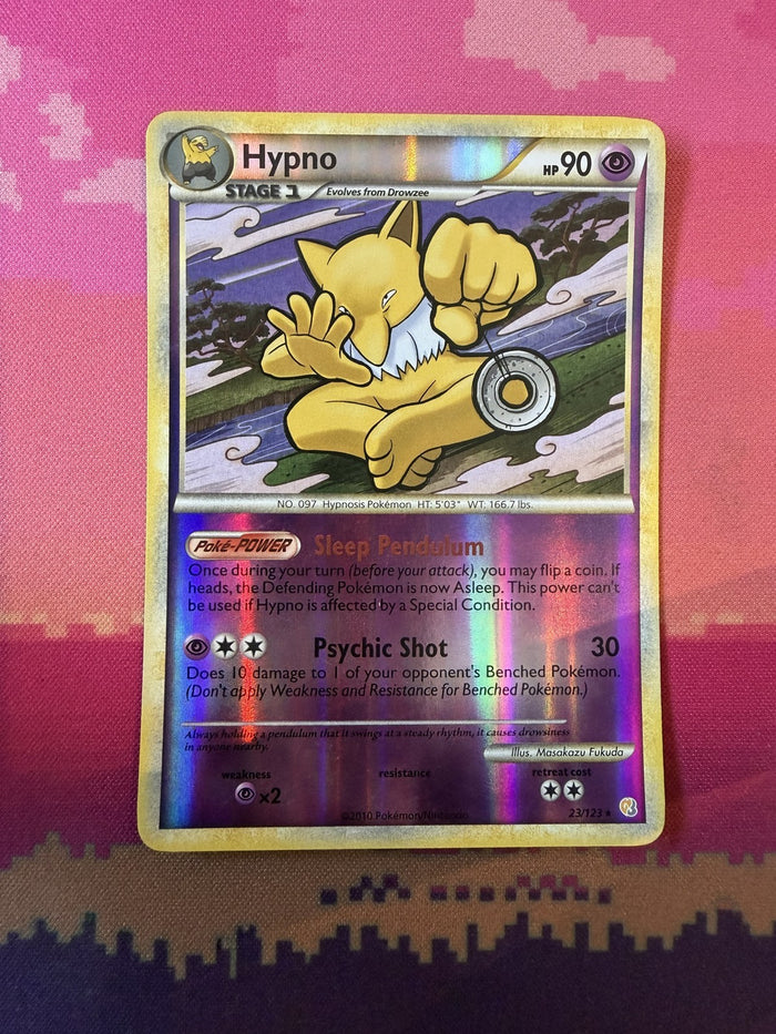 Pokemon Card Hypno HeartGold SoulSilver Reverse Holo 23/123 Near Mint