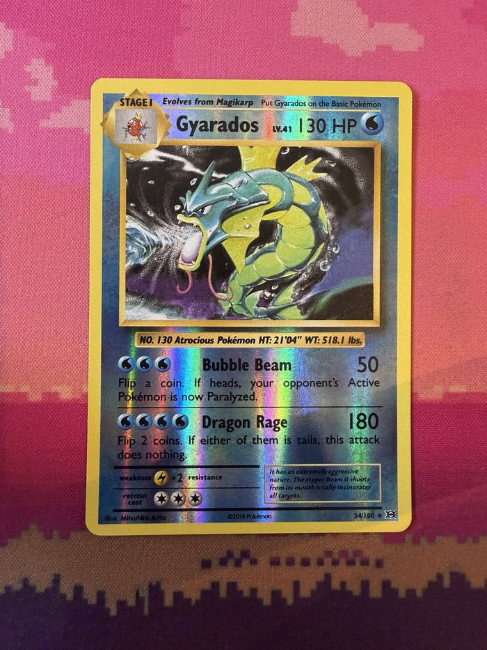Pokemon Card Gyarados Evolutions Reverse Holo 34/108 Near Mint