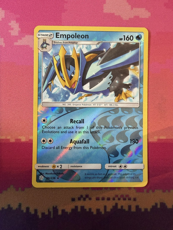 Pokemon Card Empoleon Cosmic Eclipse Reverse Holo 56/236 Near Mint