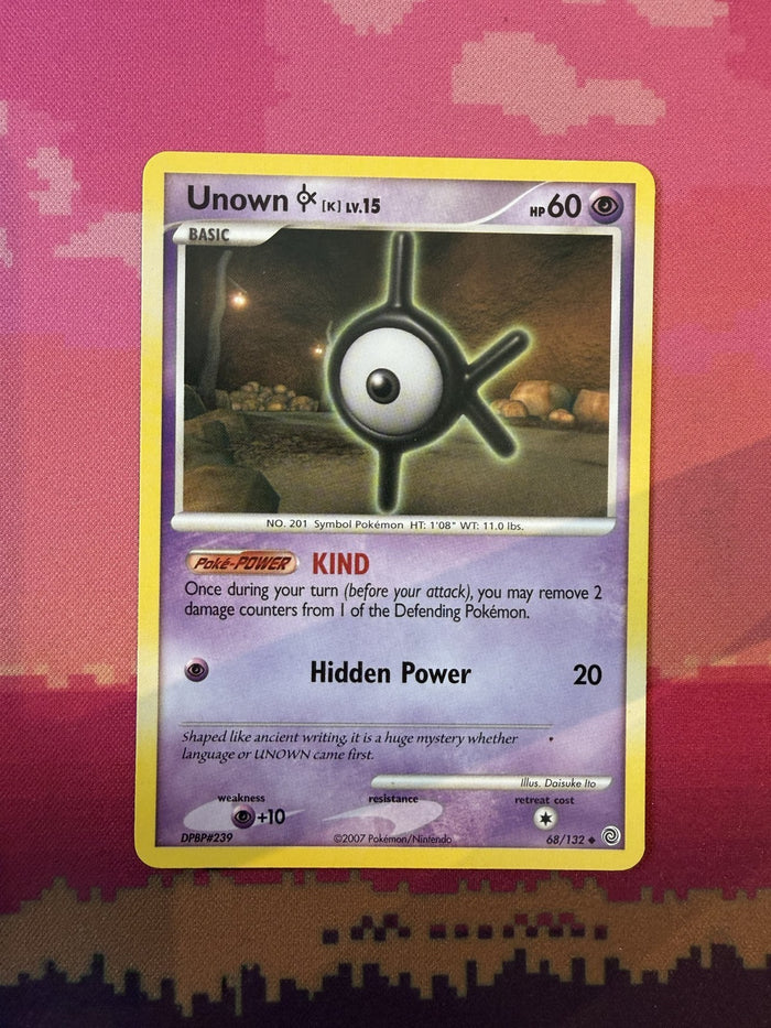 Pokemon Card Unown K Secret Wonders Uncommon 68/132 Near Mint
