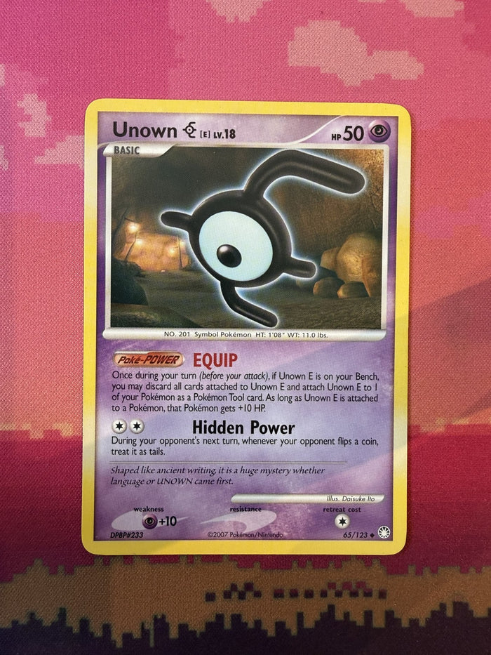 Pokemon Card Unown E Mysterious Treasures Uncommon 65/123 Near Mint