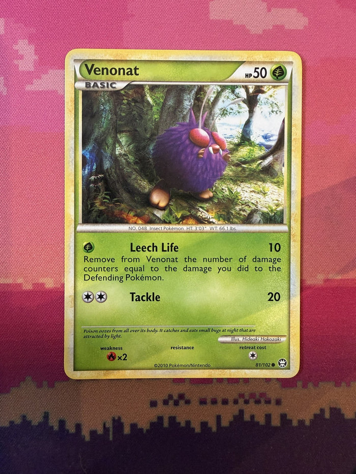 Pokemon Card Venonat Triumphant Common 81/102 Near Mint