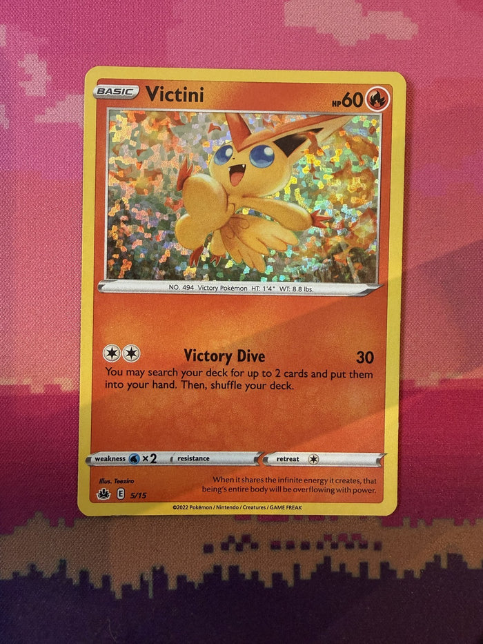 Pokemon Card Victini McDonald's Collection 2022 Holo Rare 5/15 Near Mint