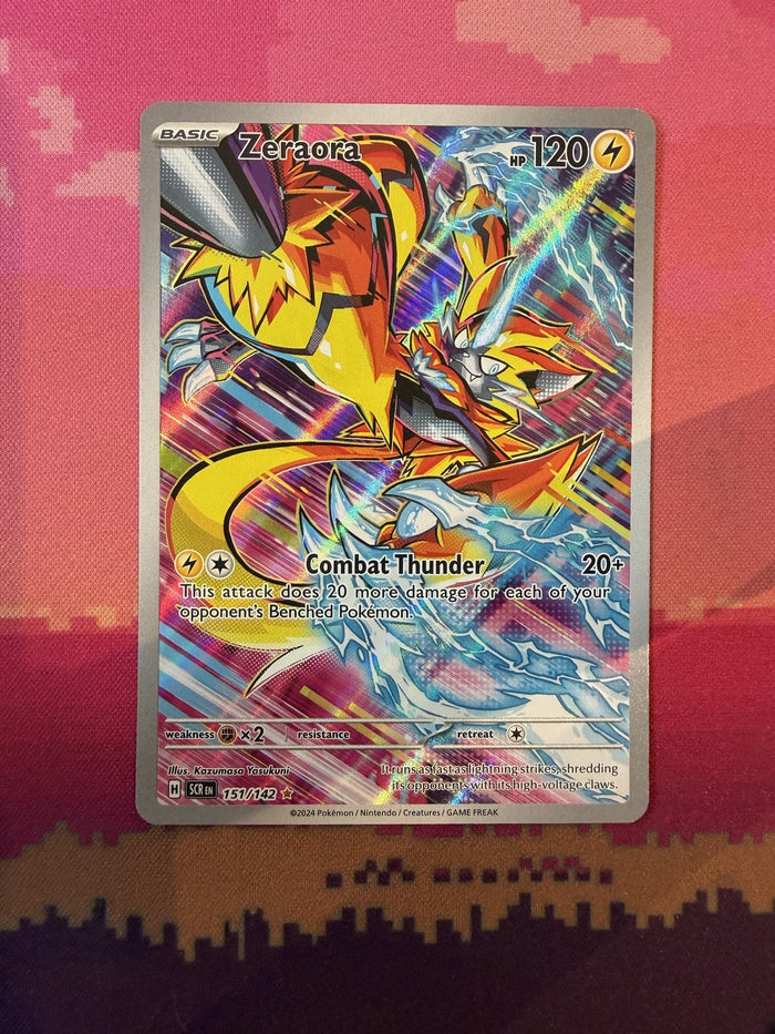 Pokemon Card Zeraora Stellar Crown Illustration Rare 151/142 Near Mint