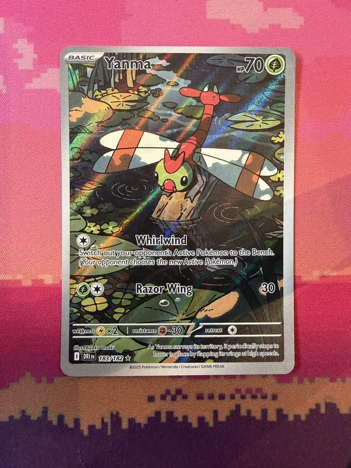 Pokemon Card Yanma Destined Rivals Illustration Rare 183/182 Near Mint