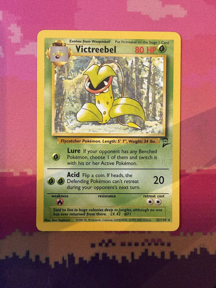 Pokemon Card Victreebel Base Set 2 Rare 32/130 Near Mint