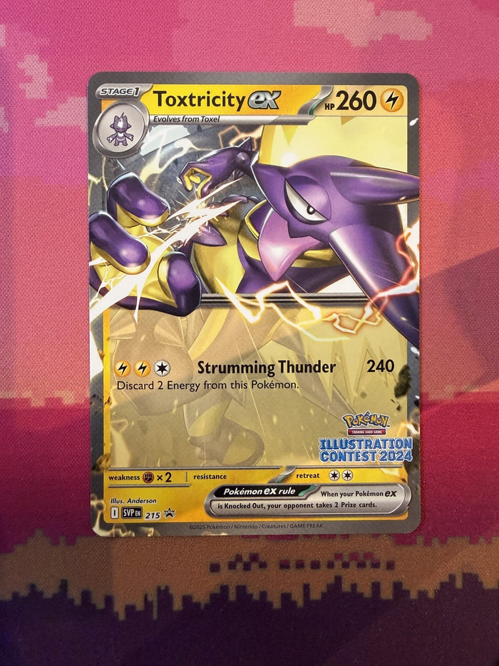 Pokemon Card Toxtricity ex Illustrator Contest 2024 Black Star Promo 215 NM