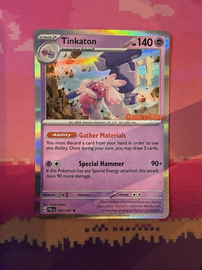 Pokemon Card Tinkaton Paldea Evolved Gamestop 105/193 Near Mint